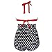 Spring fever Retro 50s Elegant Vintage High Waist Bikini Swimsuit Swimwear(FBA)