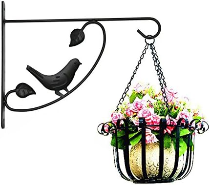 dao Hanging Plant Bracket,Decorative Wall Planter Hook, Bird Feeder Hanger for Fence And Trees, Wind Chime Lanterns Hanger Outdoor Indoor Patio Lawn Garden for Shelf Fence Screw Mount Ag