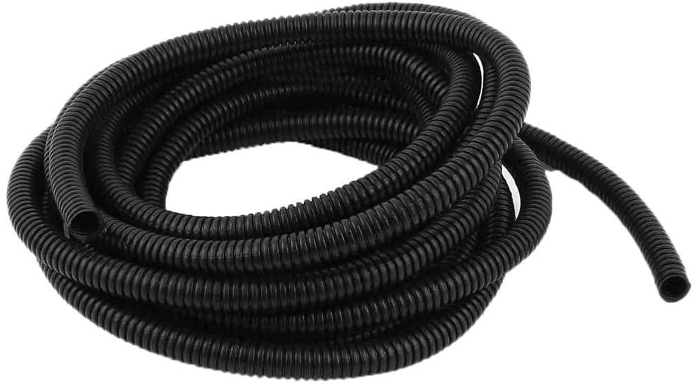 ANMOO 10 Meter Corrugated Tube Flexible Plastic for Pond Hose Garden Home Bedroom Tubing Pipe for Protecting Electrical Cables (Outside Dia 13mm)