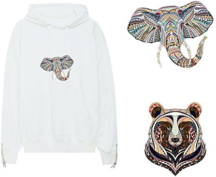 2pcs Heat Transfer ARTEM Iron On Patch with Creativity Multicolored Animals Discount Packages Sublimation A-grade Washable for DIY T-shirt Clothes