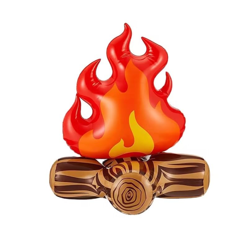 Photo 1 of 1 Pcs 12 Inch Inflatable Campfire Props Camping Party Campfire Party Scene Decoration, Halloween Party Accessories Multi Item Party Favor Packs