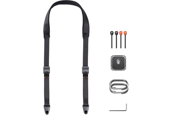 PGYTECH 1.8" Wide Padded Camera Strap w Quick Release Plate for DSLR/SLR | Camera Shoulder Strap for Professional Photography, Adjustable 43.3-59.8 inch, Anti-Slip, 90kg Load Capacity, Night Black