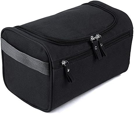 Yieune Toiletry Bag Make Up Travel Organizer Overnight Gym Shaving Bag Waterproof Wash bag (Black)