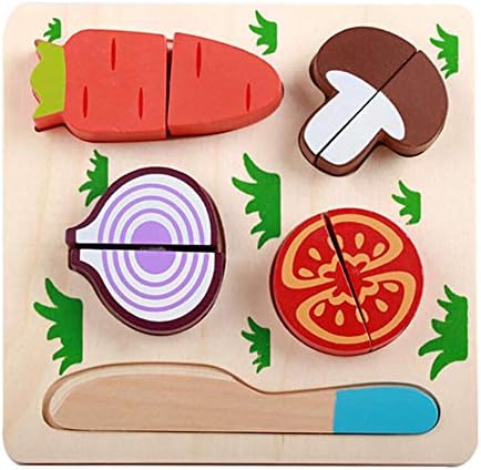 YoZhanhua Kitchen Play Food Sets, Pretend Role Play Food Toy Sets for Children with Fruits Vegetable, Plastic Cutting Toy Play Food Sets for Kids Learning with Backpack