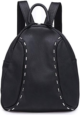 Backpack Purse For Women Fashion Shoulder Bag School Unisex Large (Studs black PU)