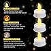 LED Flameless Tealights - Pack of 24 White Plastic Tea Light Candles with Realistic Flicker - Batteries Included - by Light Me Up