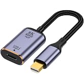 xiwai USB-C Type C Female Source to Mini Displayport DP 1.4 Sink HDTV Cable 8K@60hz 4K@120hz for Tablet Laptop