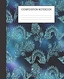 Composition Notebook: Mermaid Glitter Scales Pattern Faux Glam College Ruled Notebook Lined School Journal