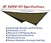 Chill Gorilla 10x10 Hammock Rain Fly Camping Tarp. Ripstop Nylon. 170