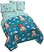 Disney Moana Flower Power 4 Piece Twin Bed Set - Includes Reversible Comforter & Sheet Set - Super Soft Fade Resistant Polyester - (Official Disney Product)