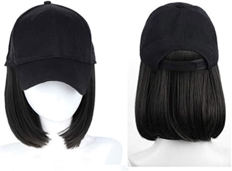 Amazon Co Jp 帽子ウィッグ 女性用野球帽子ウィッグ 帽子キャップ付き合成ショートボブストレートヘアウィッグ デイリー用帽子とウィッグ 3色 10インチ 25cm ホーム キッチン
