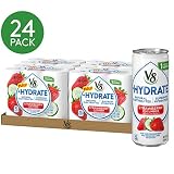 V8 +Hydrate Plant-Based Hydrating Beverage, Strawberry Cucumber, 8 oz. Can, 6 Count (Pack of 4)