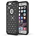 iPhone 6 Case, Pasonomi® Hybrid Stud Rhinestone Bling Armor Defender Case Cover for Apple iPhone 6 4.7 inch with Dazzling Diamond (Black)
