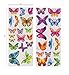 Easy Peel and Stick Instant Home Decor Wall Sticker - Colorful Butterflies Nursery Decals #3005