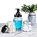 SheeChung Small Mason Jar, Glass Qtip Holder, Apothecary Jars with Lids, Bathroom Organizers and Storage, Bathroom Canister for Q-tips, Cottons, Floss, Balls, Cotton Swabs, Farmhouse Decor-Black