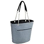 Picnic at Ascot Large Insulated Fashion Cooler Bag - 22 Can Tote - Houndstooth