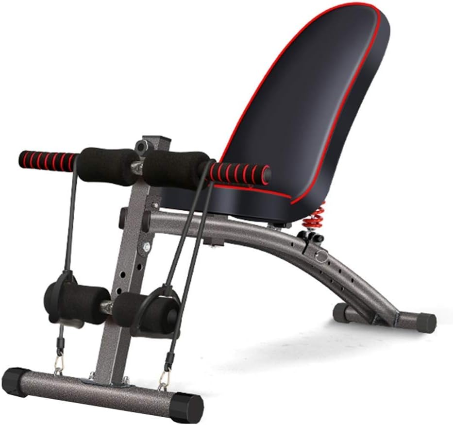 KOSGK Indoor Dumbbell Bench Multi-Functional Fitness Sit-Up Board Weight Bench Abdominal Exerciser, Gym Dedicated (Color : Black, Size : 135 * 43 * 62cm)