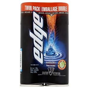 Edge Sensitive Skin Shaving Gel Twin Pack, 2 x 198g