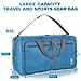 Bago Large Foldable Duffel Bags for Traveling Women & Men - 80L Packable Duffle Bag for Travel with Shoe Compartment - Water Repellant, Heavy Duty, Lightweight Folding & Collapsible (Blue)