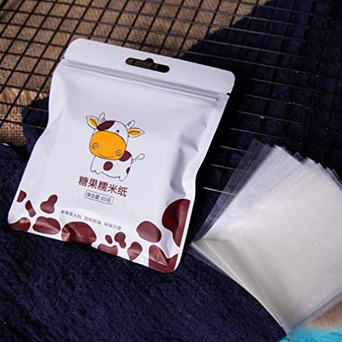 Sunnyday 500 Sheets Nougat Wrapping Paper Edible Glutinous Rice Paper Baking Candy Paper Candy Wrapper Transparent Paper