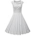 TOTINA Vintage 1950's Floral Spring Garden Party Picnic Dress Party Cocktail Dress
