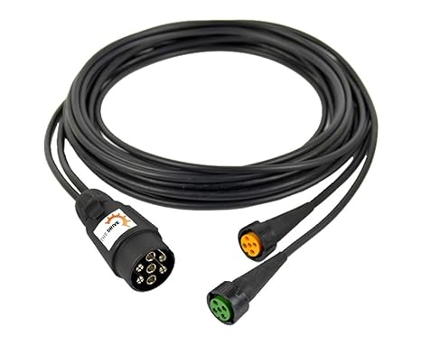 The Drive -14294/4- Anhängerkabel 4m - 7-polig Stecker - Kabelbaum mit Bajonettverschluß