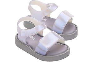 mini melissa Jump Sandals for Babies & Toddlers - Papete Jelly Sandal w/Velcro Fastener, Comfy Sandals for Toddler Girls