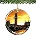 London Christmas Ornament, Porcelain 2.75