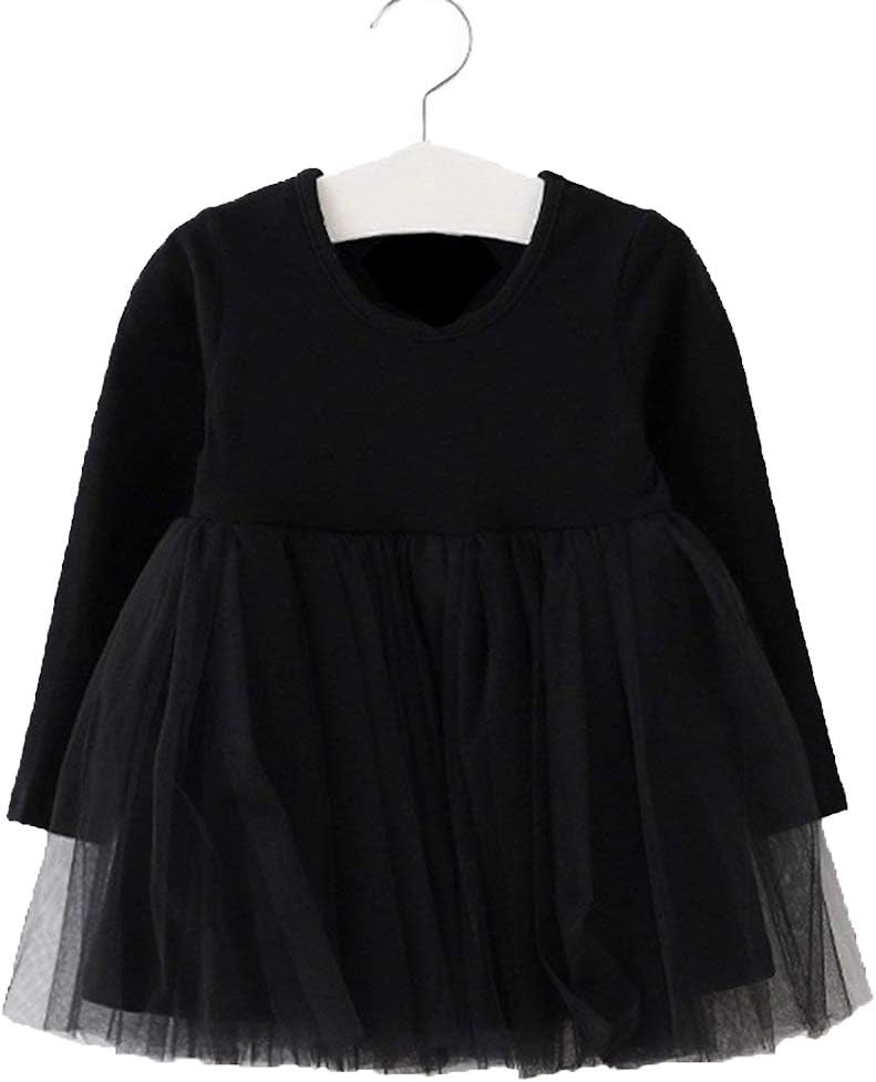 GSVIBK Baby Girls Tutu Dresses Toddlers Infant Tulle Dress Long Sleeve Tutu Dresses Princess Party Dress