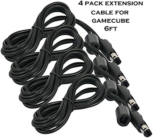 Pegly 6ft Extension Cable cord For Nintendo Gamecube Classic Remote Controller Package of 4