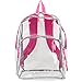 Eastsport Clear PVC Backpack Clear Bag for Concerts, Sports Events Festivals, College, Work, Pink