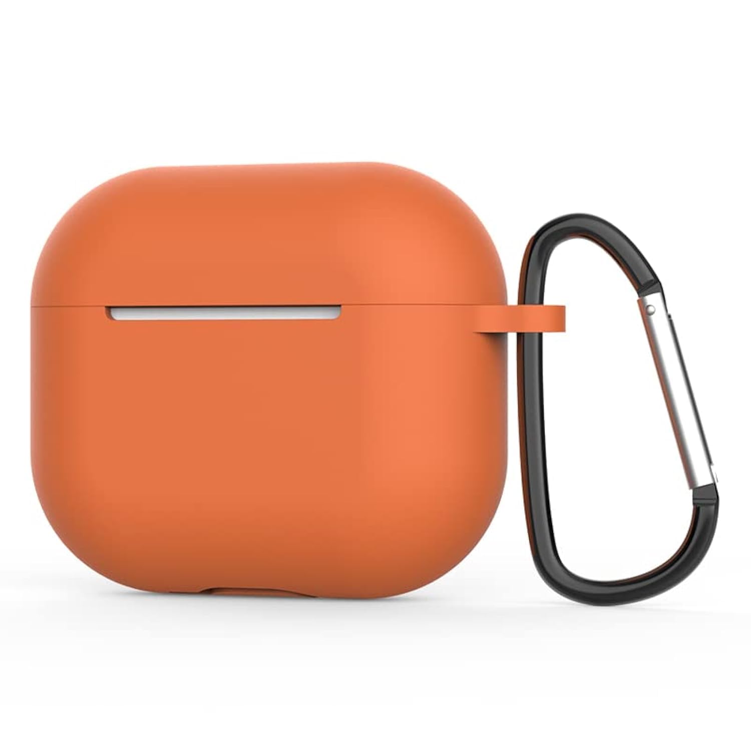 AirPods 3 Case Silicone Protective Case and Skin Case for AirPods 3 [Front LED Visible] [Wireless Charging] Compatible with AirPods 3 2021 (Carabiner, Orange)