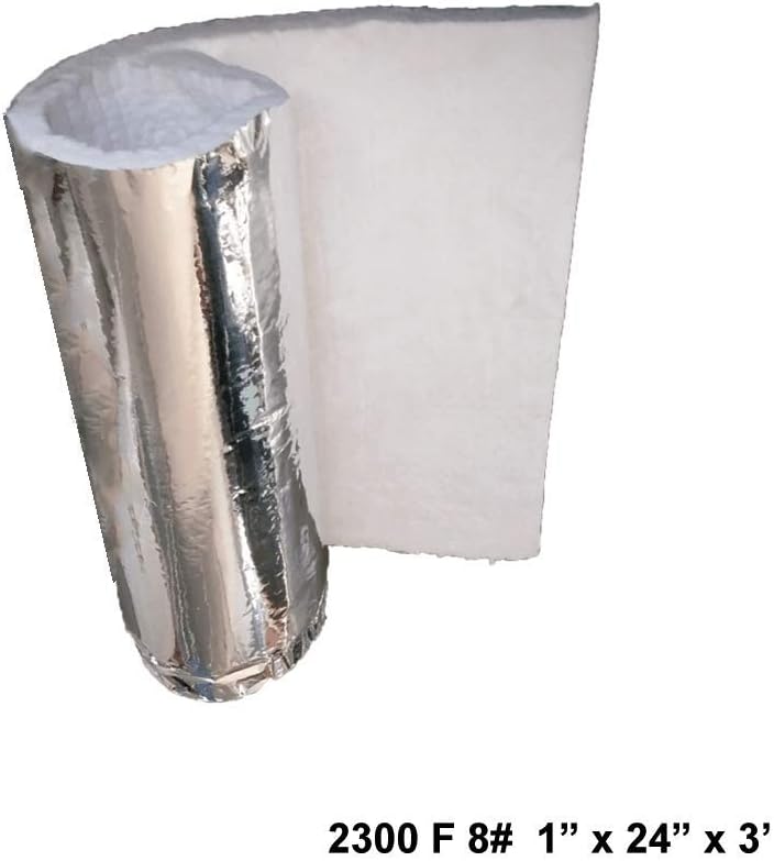 Aluminium Foil Faced Ceramic Fiber Blanket 8 Density 2300F
