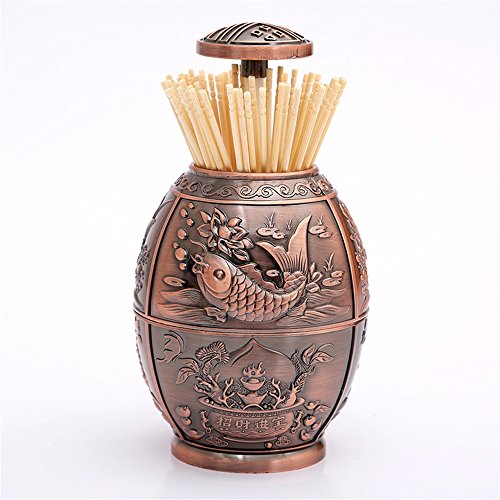 LOSTRYY Creative Toothpick barrel Hand pressed automatic toothpick box, a