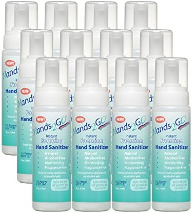 Hands2GO Alcohol-Free Natural Hand Sanitizer (12 Foaming 7oz Bottles)