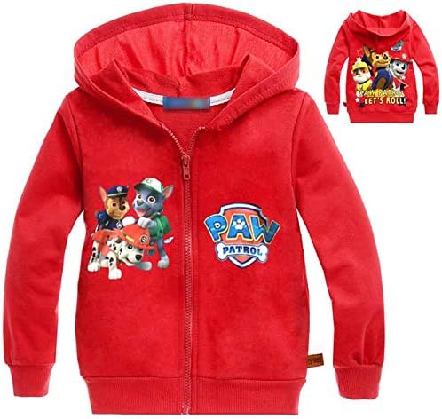 Minin Little Boys Girls Cute Dog Zip Up Hooded Sweatshirt Jacket 2-7Y