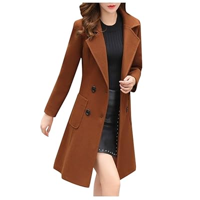 Women's Winter Lapel Button Long Trench Coat Jacket Ecuador Ubuy