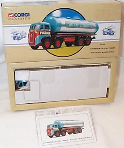 corgi classic atkinson elliptical pollock of mussel burgh bulk liquids tanker 1.50 scale limited edition diecast model