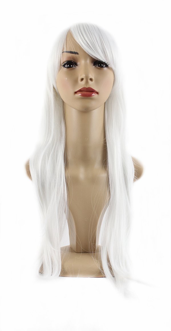 Xiaoyu 20"70cm Natural Design Long-length Cosplay Costume Party Wigs - Pure White