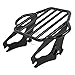 XFMT Motorcycle King Detachable Two-Up Luggage Rack for Harley Touring Road King Street Glide Road Glide Electra Glide 2009-Later, Gloss Black