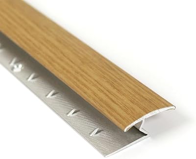 Ambience Aluminium Door Bar Threshold Z Section 0.9M Light Oak Laminate