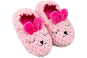 AyFUN Baby Girls' Bunny Premium Soft House Slippers US 9-10