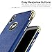 LOHASIC for iPhone Xs Case (2018) Premium Leather Slim Luxury Soft Back Flexible Full Body Shockproof Cases - Ink Blue