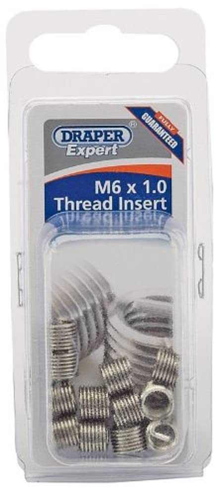 Draper 21708 Expert Metric Thread Insert, Refill Pack, M6 x 1.0", Pack of 12 , Blue