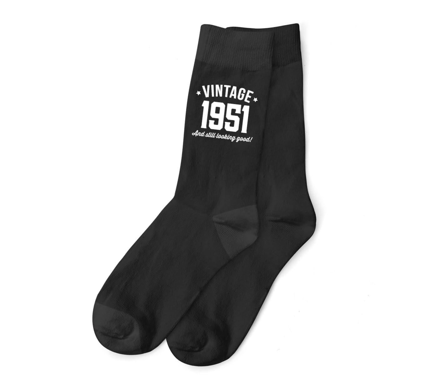 D Design Invent Print! 75th Birthday Gift Socks Men's Funny Present Keepsake for 75 Year Old Size 6-11 Black
