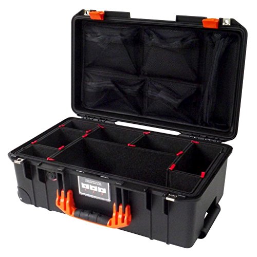 Black w/ Orange handles & latches Pelican 