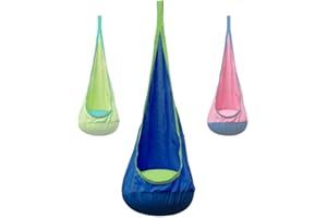 KING MILLS Inflatable Kids Sensory Swing for Autism, Sensory Swing Indoor w. Manual Pump, Hanging Hammock Outdoor and Indoor Sensory Swing, Royal Blue