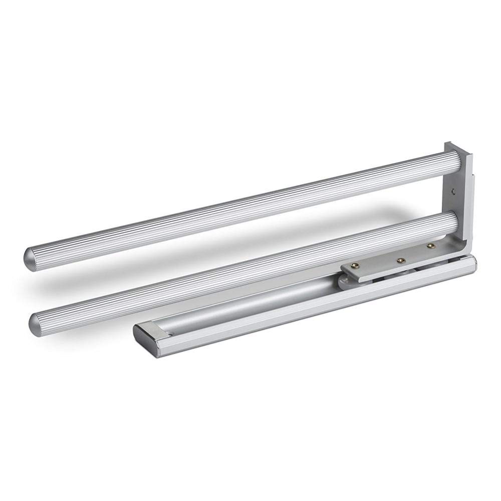 Toallero extensible Rotación de 2 brazos 335 mm Acabado de aluminio