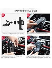 Mpow - Soporte para teléfono con ranura para CD, cargador inalámbrico rápido de 10 W, compatible con Galaxy S10 S10 Plus S10E S9, modo de 7,5 W, compatible con iPhone XS MAX XR XS X 8 8 Plus, modo de 5 W para todos los teléfonos compatibles con Qi