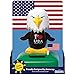 I Heart USA God Bless America Patriotic Bald Eagle Solar Powered Desk Dancer